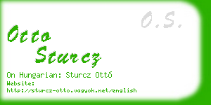 otto sturcz business card